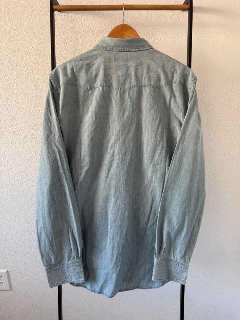 RRL Buffalo Western Chambray Workshirt – Davey Wash - Picture 3 of 6